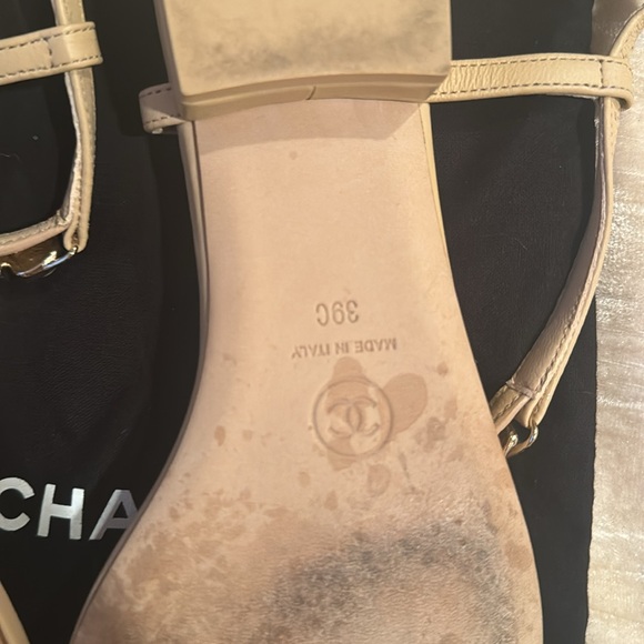 Beige Chanel sandals, size 39 - Picture 6 of 11